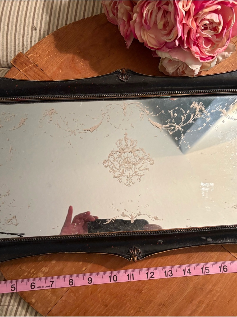 Vintage Style Ornate Black Framed Decorative Wall Mirror
